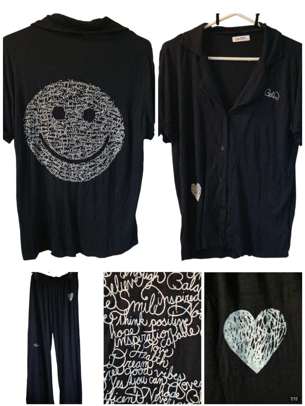 Lauren Moshi Positive Affirmations Pj/loungwear Set